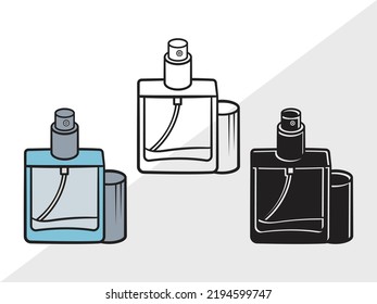 Perfume Bottle Svg Printable Vector Illustration Stock Vector (Royalty ...