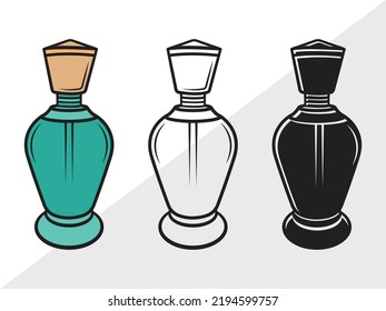 Perfume Bottle SVG Printable Vector Illustration