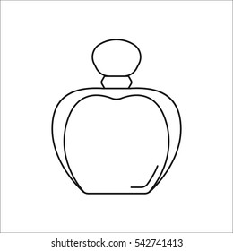 Perfume bottle symbol sign line icon on background