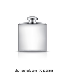 perfume bottle template on isolated white background