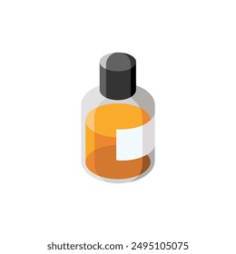 Parfümflasche. Vektorgrafik Farbe isoliertes Bild.