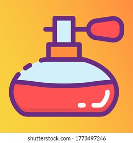 Perfume bottle vector, fragrance in flat style 