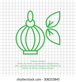 Perfume bottle vector icon