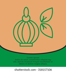 Perfume bottle vector icon