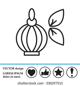 Perfume bottle vector icon