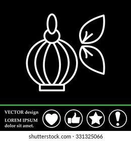 Perfume bottle vector icon