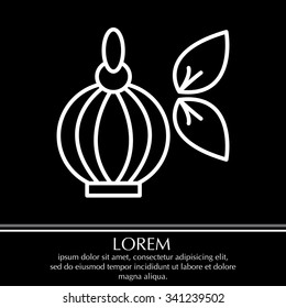 Perfume bottle vector icon