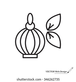 Perfume bottle vector icon
