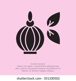 Perfume bottle vector icon