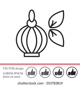 Perfume bottle vector icon