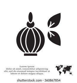 Perfume bottle vector icon