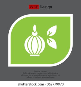 Perfume bottle vector icon