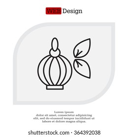Perfume bottle vector icon