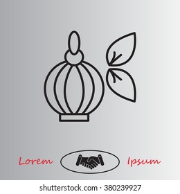 Perfume bottle vector icon