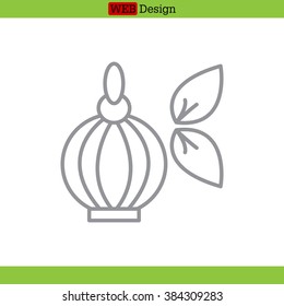 Perfume bottle vector icon