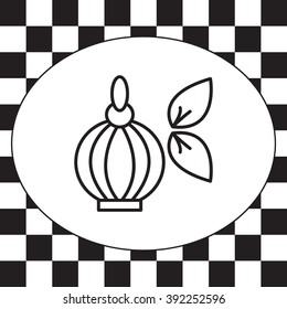 Perfume bottle vector icon