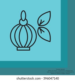 Perfume bottle vector icon