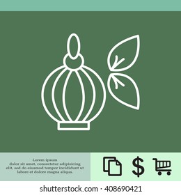 Perfume bottle vector icon