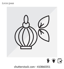 Perfume bottle vector icon