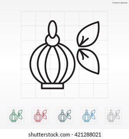 Perfume bottle vector icon
