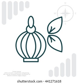 Perfume bottle vector icon
