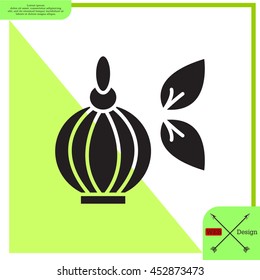 Perfume bottle vector icon