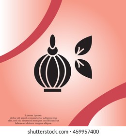 Perfume bottle vector icon