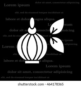 Perfume bottle vector icon