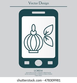 Perfume bottle vector icon