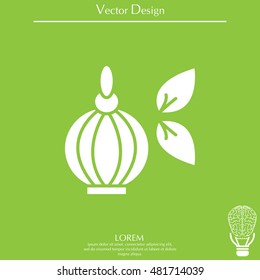 Perfume bottle vector icon
