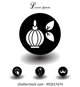 Perfume bottle vector icon