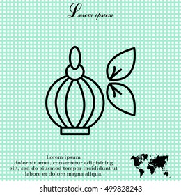 Perfume bottle vector icon