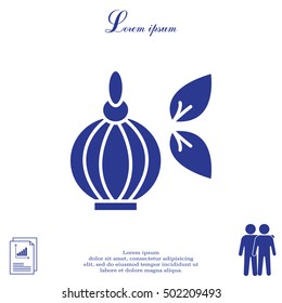 Perfume bottle vector icon