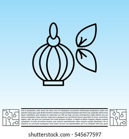 Perfume bottle vector icon