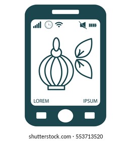 Perfume bottle vector icon