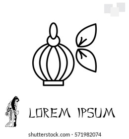 Perfume bottle vector icon