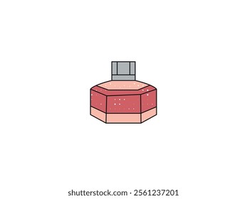 Perfume bottle vector icon. Fragrance perfume illustration. Aroma Scent Cosmetics for Men or Women, Luxury Fragrance, natural odors, aromatic fragrant liquid