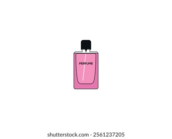 Perfume bottle vector icon. Fragrance perfume illustration. Aroma Scent Cosmetics for Men or Women, Luxury Fragrance, natural odors, aromatic fragrant liquid