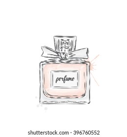 Hand Drawn Illustration Perfume Bottle Stock Illustration 385507732 ...