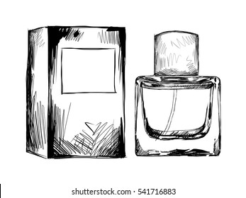 Perfume Bottle Vector Trendy Print Fashion Stock Vector (Royalty Free ...