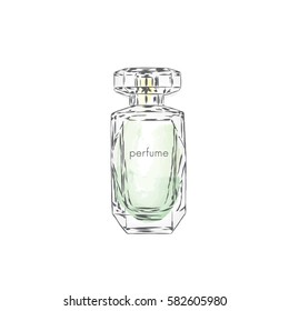Perfume bottle vector. Trendy print. Fashion & Style.
