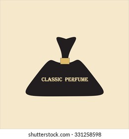 perfume bottles black original design on a light background vector