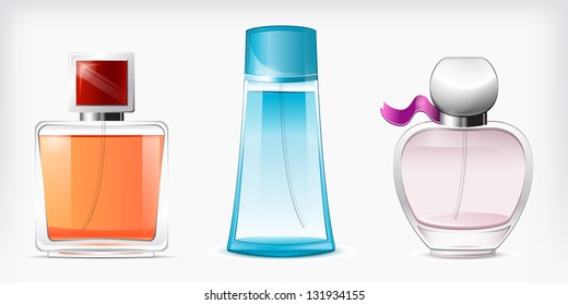 Perfume bottles isolated