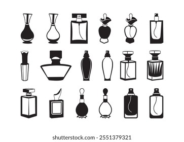 Perfume Garrafas vetor para impressão, Perfume Garrafas clipart, Perfume Garrafas ilustração vetor