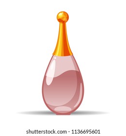 Perfume bottls icon vector illustration. Eau de parfum. Eau de toilette. cologne, toilet water, care of the body, beauty, vector, isolated, cartoon style