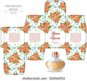 Perfume Box Design Die Cut Vector Stock Vector (royalty Free) 525637588 