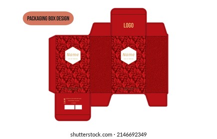 Perfume Box design red color