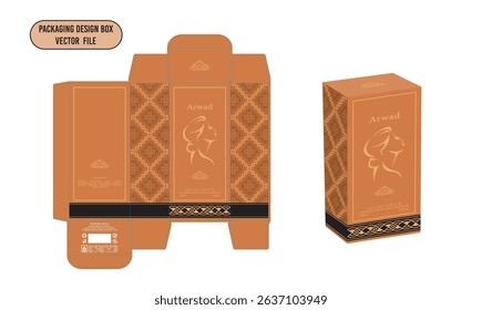Perfume box design Design Template Arwad Orange Color