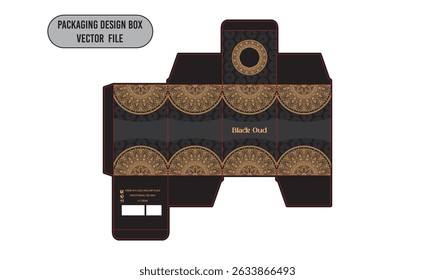 Design-Vorlage für Parfümbox Schwarz Oud