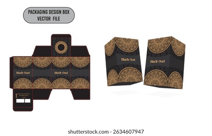 Perfume box design Design Template Black Oud